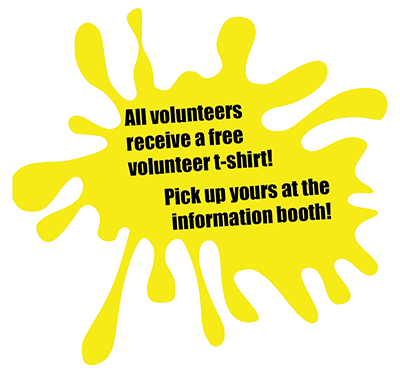 All volunteers receive a free shirt!
